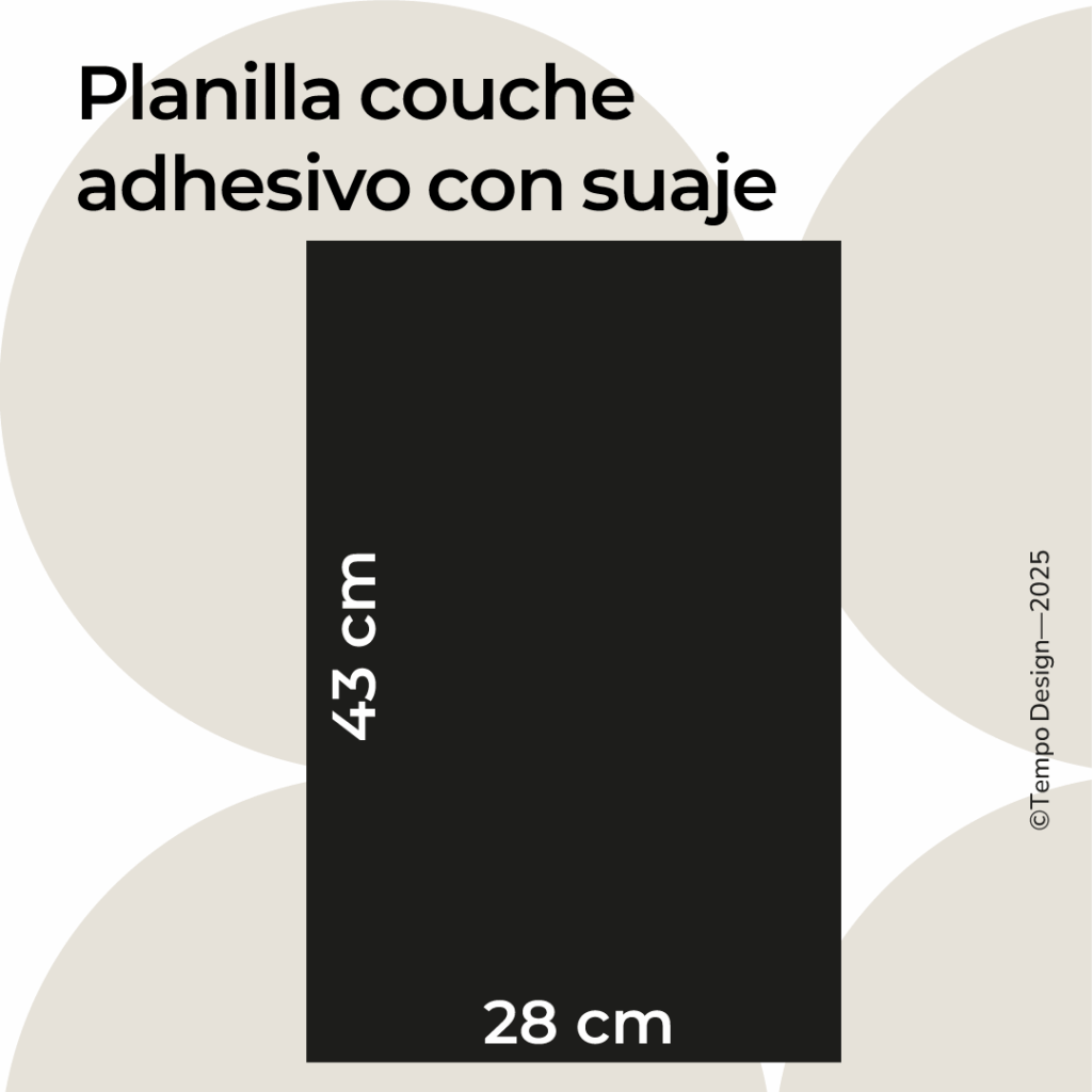 planilla couche adhesivo 43 X 28