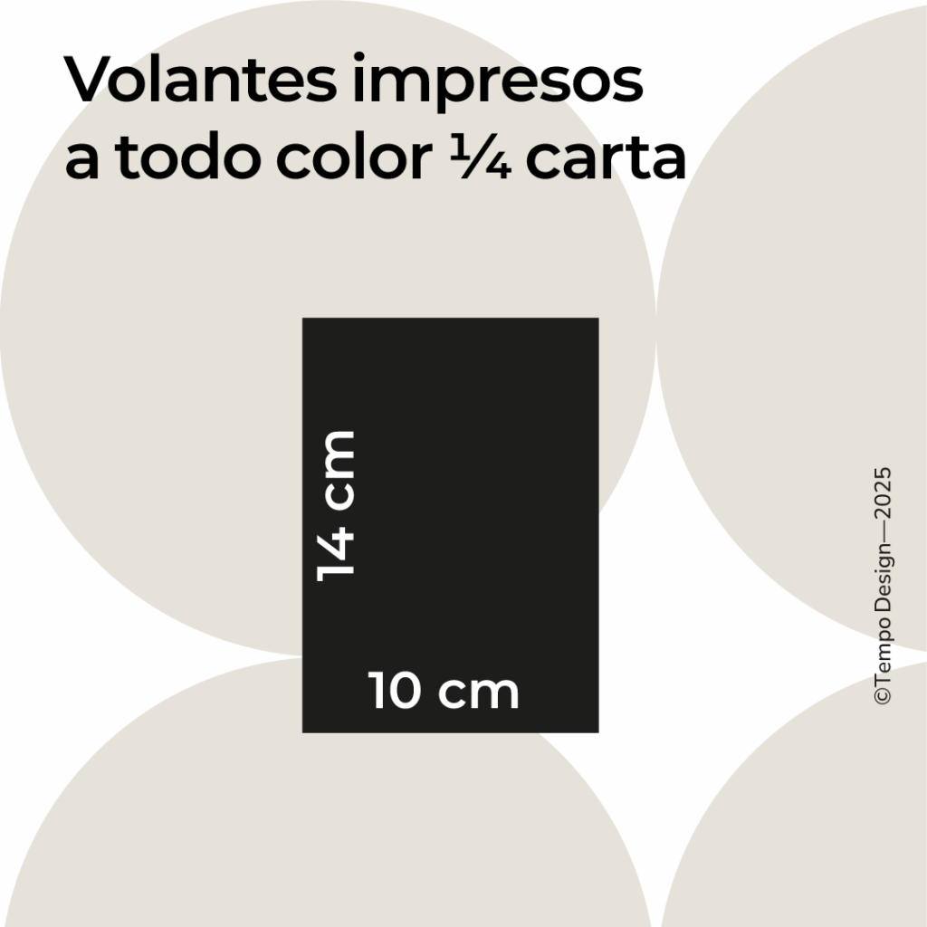 volantes impresos a todo Color cuarto de carta