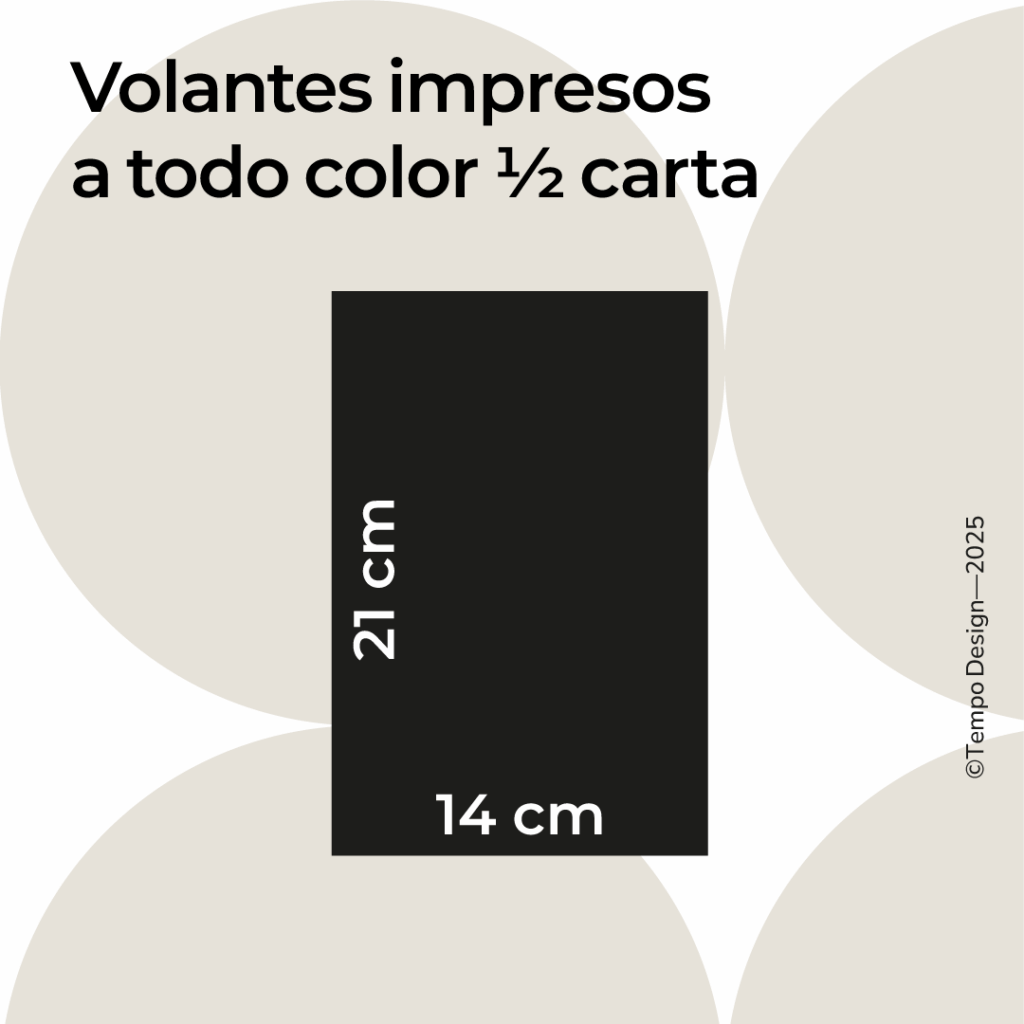 volantes impresos a todo color media carta